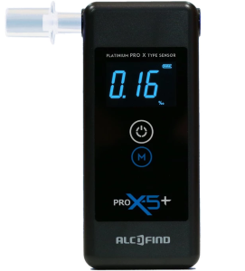 Alkomat AlcoFind PRO X-5 PLUS kalibracje 12 m-cy, Certyfikat Kalibracji
