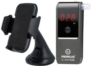 Alkomat PROMILER AL-8000 PLUS + 24 m-ce kalibracji + 5 lat gwarancji + 15szt. ustników oryginalnych + uchwyt GSM